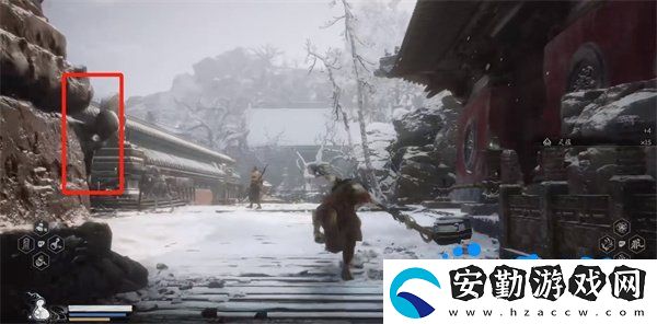 黑神話悟空亢金龍?jiān)谀?></p><p>4、接著在平臺(tái)的右前方位置，下坡繼續(xù)往院子中間移動(dòng)；</p><p style=