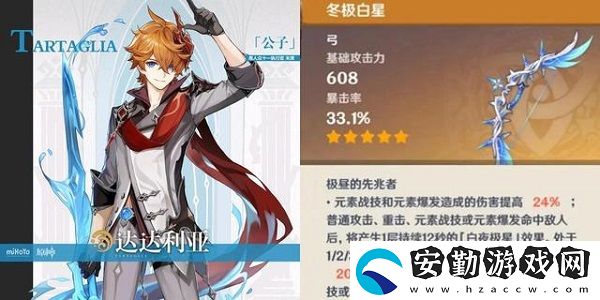 原神冬極白星屬性及突破材料介紹