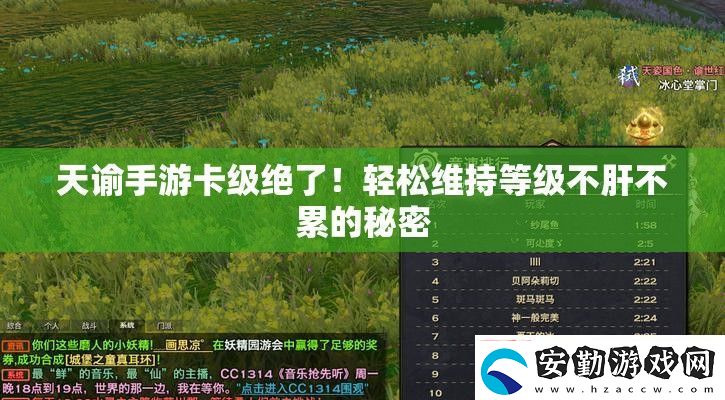 天諭手游卡級絕了!輕松維持等級不肝不累的秘密