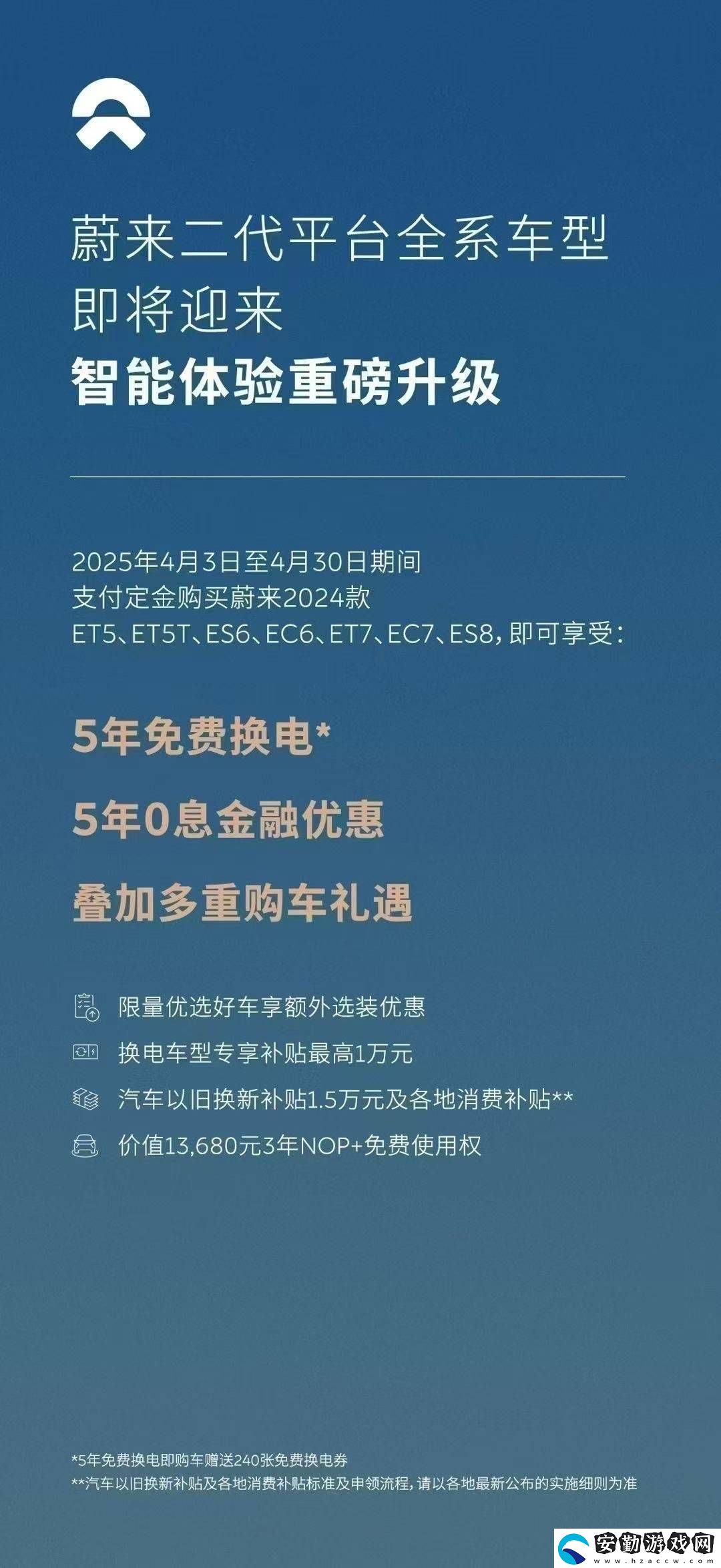 蔚來4月購車福利大放送