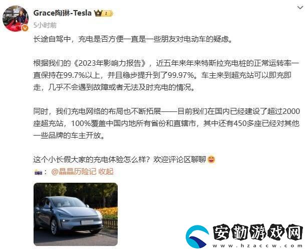 特斯拉陶琳宣布